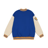 Baby Blue Varsity Jacket Loose Men and Women Autumn Coat Baseball Uniform Jacket