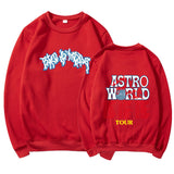 Travis Scott Astroworld Hoodie Sweater Fashion Men's and Women's round Neck Sports