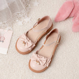 Flat Dress Sandals Spring/Summer Bow Buckle Sandals for Women