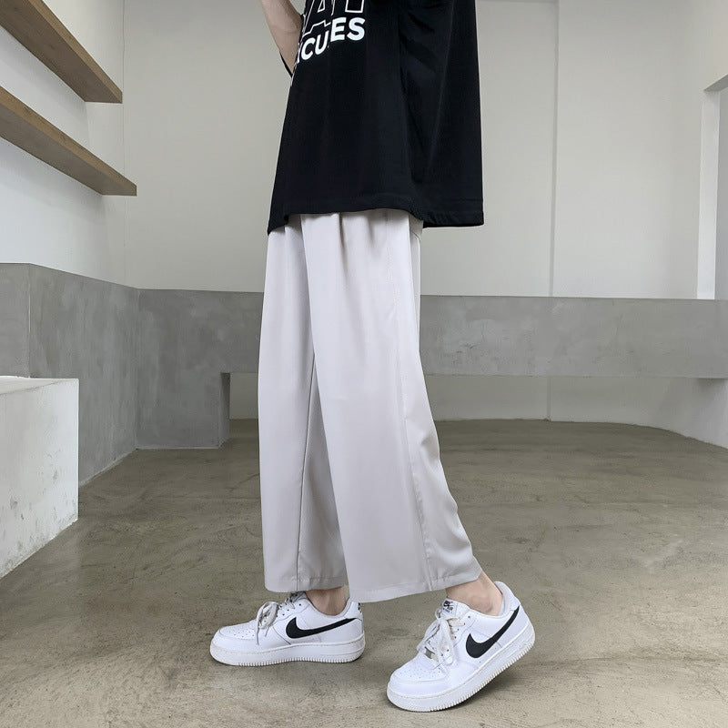 Men Pants Men's Loose Solid Color Summer Casual Pants Outdoor Sports