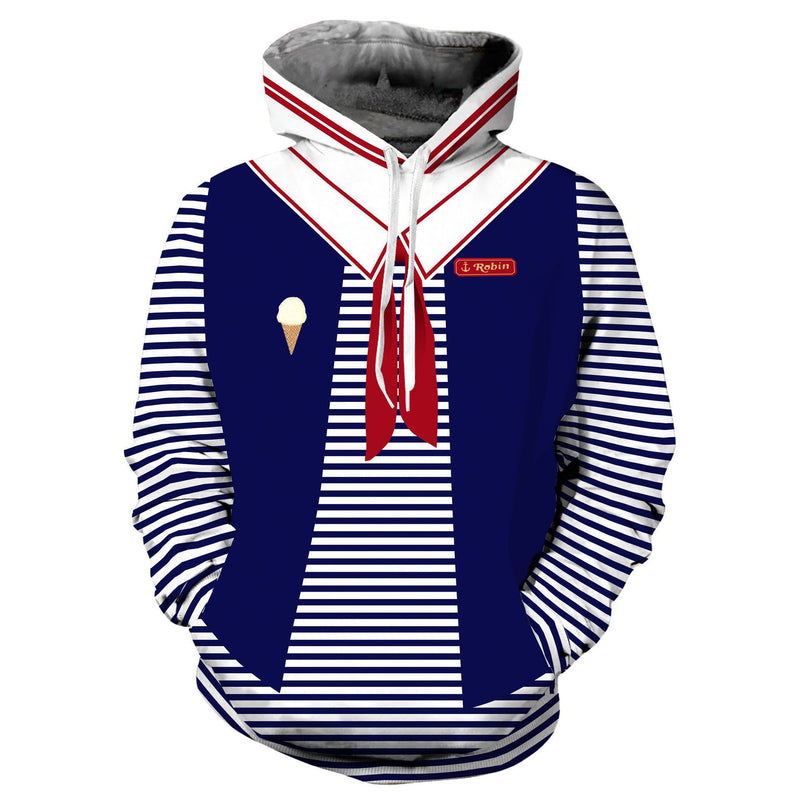 Stranger Things Hoodie 3D Printed Hooded Pullover Cosplay Anime Peripheral