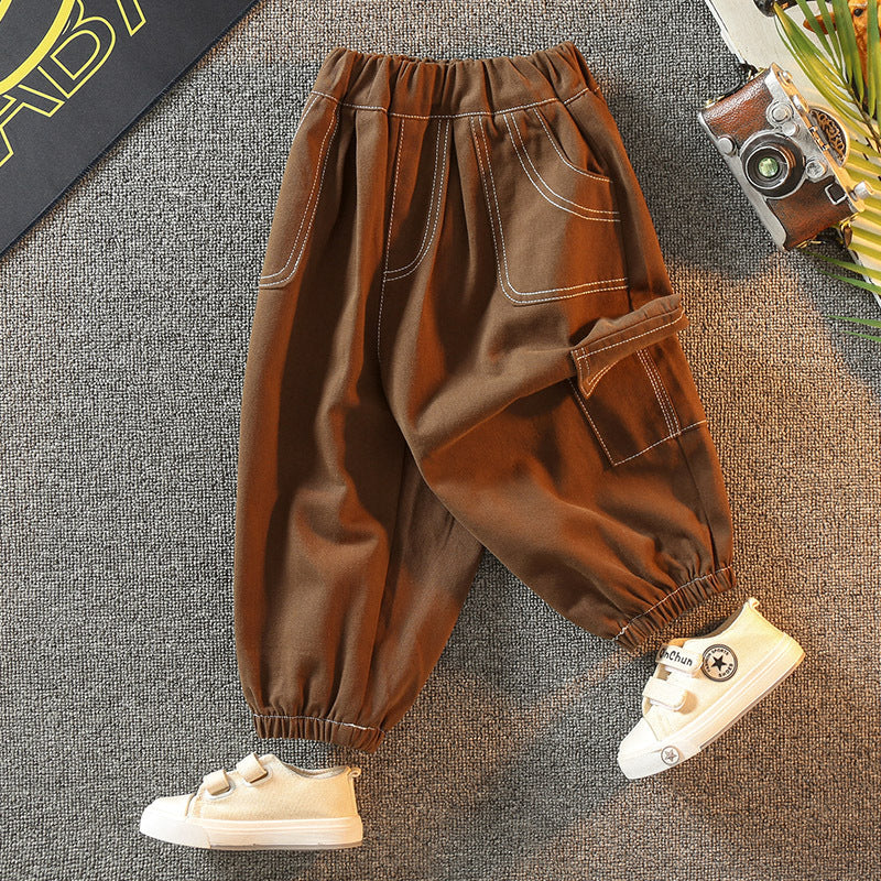 Toddler Boys Pants Crawler Boys' Spring and Autumn Clothing Casual Working Pants