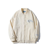 Baby Blue Varsity Jacket Retro Hip Hop Baseball Uniform Jacket Men and Women