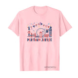 Inspired by Queen's Platinum Jubilee 2022 Elizabeth 70 Years T-shirt Printed Short Sleeve T-shirt