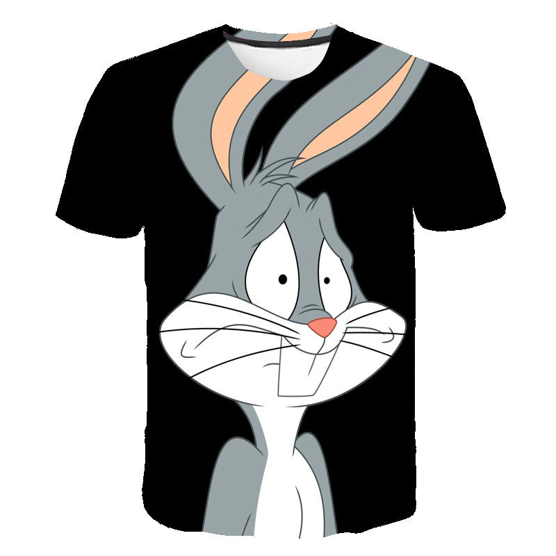 Bugs Bunny Shirt Men's Cartoon Animation Printed T-shirt