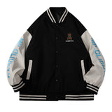 Blue Varsity Jacket Stitching Autumn and Winter Casual Jacket Baseball Uniform