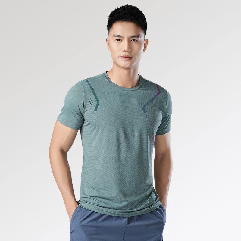 Sweat Wicking Shirt Short Sleeve T-shirt Men's Tight Sportswear Outdoor