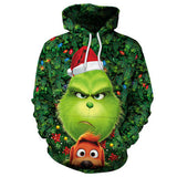 Grinch Hoodie Halloween Christmas Joy Grinch 3d Printed Hoodie