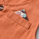 Children Boy Formal Shirt & Suspender Pants 2 Piece Set Vest Long Sleeve Cotton Shirt