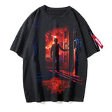 Stranger Things T Shirt Black T-shirt Men and Women Short Sleeve