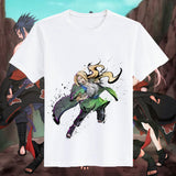 Itachi Uchiha Costume Naruto T-Shirt Naruto Sasuke Uchiha Skunk Kakashi Short Sleeve