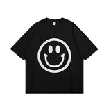 Smiley Face T Shirt Smiley Face Printed Couple's Short Sleeve T-shirt
