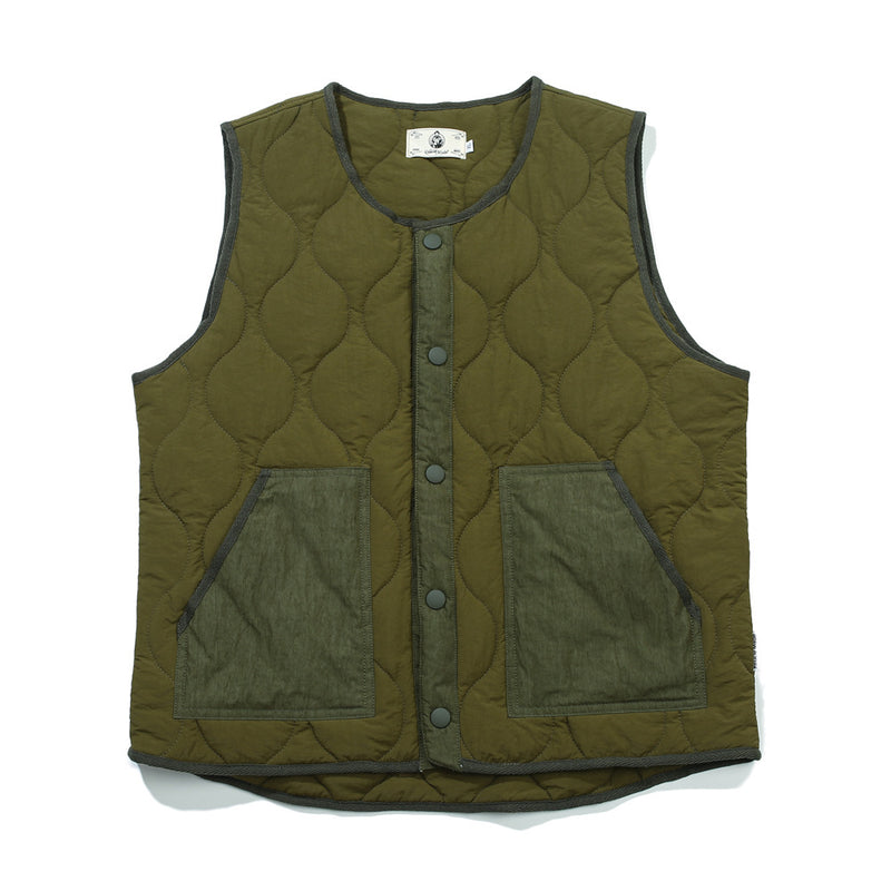 Men Sweater Vest Stitching Quilted Vest Men's Cardigan Warm Vest Loose Street Sleeveless Jacket