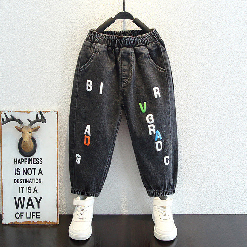 Toddler Boys Pants Boy's Denim Pants Spring and Autumn Casual