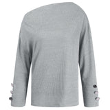 Women's Fall Outfits Sweater Women's Autumn Winter Sexy Long Sleeve Solid Color Top