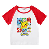 Children Pokemon Pikachu T Shirt Summer Clothing Short Sleeve T-shirt Men's Top