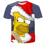 Homer Simpson Shirt Digital Printing Men's Cartoon Sports Short Sleeve