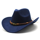 Cowboy Hats Denim Bowler Hat for Men and Women Felt Cap