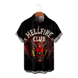 Hellfire Club Shirt Stranger Things Digital Printing Loose