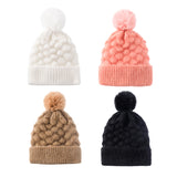 Women Winter Hats Winter Women Woolen Cap Solid Color Warm Knitted Hat