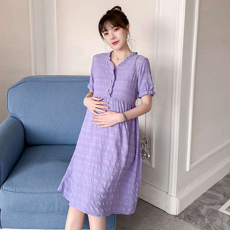 Maternity Clothes Dress Summer Maternity Dress for Pregnant Women