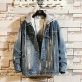 Paisley Denim Jacket Spring and Autumn Jacket Men's Loose Lapels Casual