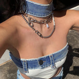 Music Festivals Rave Outfits Girls Tops Summer Women's Fashion Slim-Fit Tank Top Women's