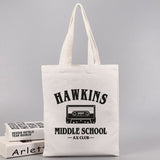 Stranger Things Hellfire Club Handbag Hawkins Middle School Printing Fashion Canvas Reticule