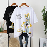 Bugs Bunny Shirt plus Size Women's Summer T-shirt Women's Short Sleeve