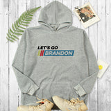 Let'S Go Brandon Hoodie Men'S Women'S Pullover Casual Loose Letter Hooded Sweater