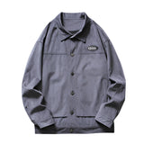 Beige Varsity Jacket Men's Autumn Workwear Baseball Uniform Loose Sports and Leisure Corduroy Jacket