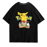 Men and Women Pokemon Pikachu T Shirt Cotton Short Sleeve T-shirt