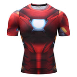 Marvel T Shirt Tight Men's Sports Fitness 3D Men's Clothing