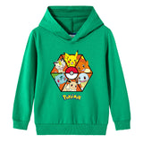 Children Pokemon Pikachu Hoodie Spring and Autumn Cotton Hooded Sweater