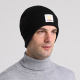 Men Winter Hats Winter Warm Knitted Hat Men's Solid Color