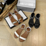 Flat Dress Sandals Summer Buckle Hollowed Leisure Sandals