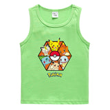 Children Pokemon Pikachu T Shirt Cotton Leisure Sports Sweat-Absorbent