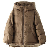 Women Winter Coats Puffer Jacket Down Coat White Duck Down Coat Female Hooded Long Sleeve Warm Winter Lightweight Down Jacket