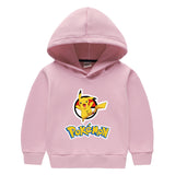 Children Pokemon Pikachu Hoodie Fleece Thickened Hooded Sweatshirt