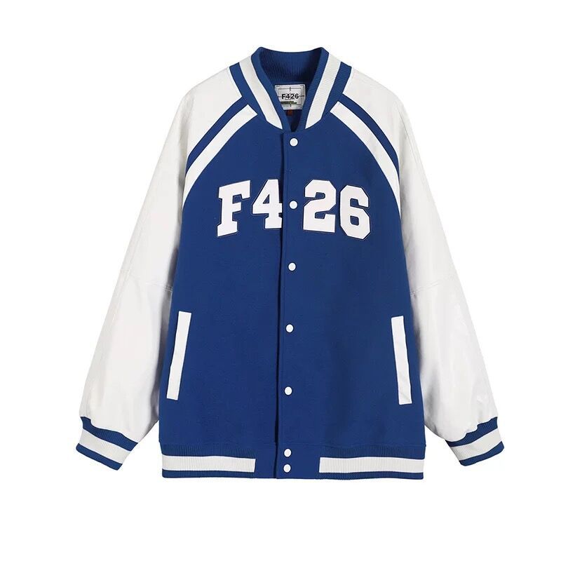 Baggy Jacket Spring and Autumn Baseball Uniform Men and Women Loose Jacket Coat