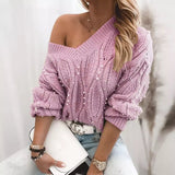 Preppy Aesthetic Sweater Sweater Autumn Winter Sexy Long Sleeve Knitwear for Women