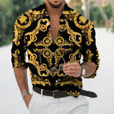 Men Beach T Shirts Long Sleeve Shirt Spring and Autumn