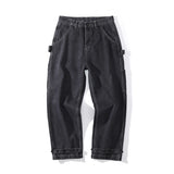 Mens Fall Outfits Vintage Loose Jeans Men's Straight Casual Hip Hop Wide-Leg Pants