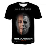 Michael Myers T Shirt Short Sleeve round Neck Pullover Men's T-shirt Short Sleeve