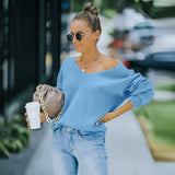 Women 'S Fall Outfits Knitwear Autumn And Winter V-neck Long Sleeve Sweater For Women