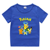Children Pokemon Pikachu T Shirt Cotton T-shirt Casual Sports
