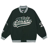 Alaska Varsity Jacket Vintage Embroidered Baseball Uniform Coat Men's Autumn Jacket