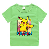 Children Pokemon Pikachu T Shirt Cotton T-shirt Casual Sports Cute