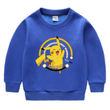 Children Pokemon Pikachu Hoodie Brushed Hoody Cotton