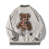 The Bears Varsity Jacket Paisley Bear Jacket Retro Couple Spring and Autumn Baseball Uniform Men's and Women's Coats